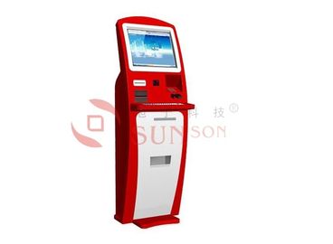 빨간 지면 EPP QR 바코드 독자와 가진 서 있는 간이 건축물 정보 시스템